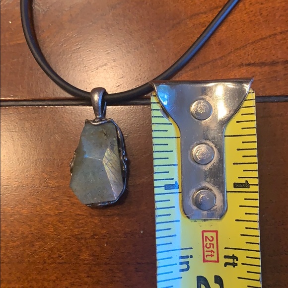 Facetted moss agate necklace - Picture 2 of 3